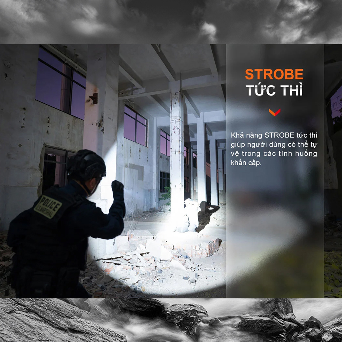 FENIX TK11R Đèn pin sáng 1600 lumen chiếu xa 420m pin sạc 18650 Cắm Trại