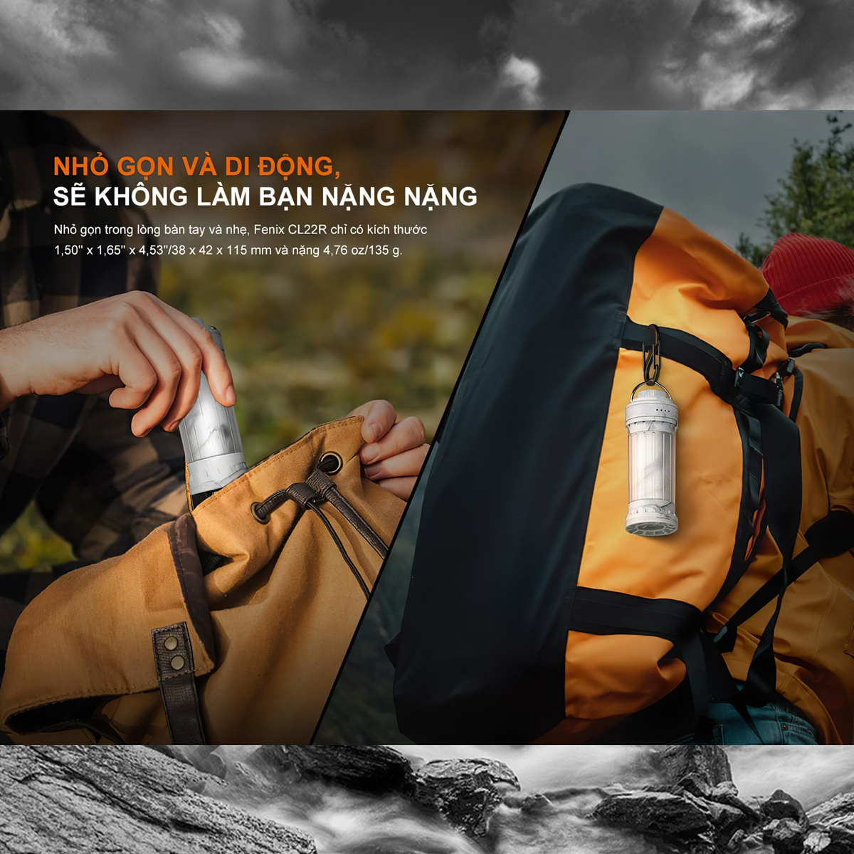 Fenix Đèn Pin Cắm Trại Ngoài Trời CL22R