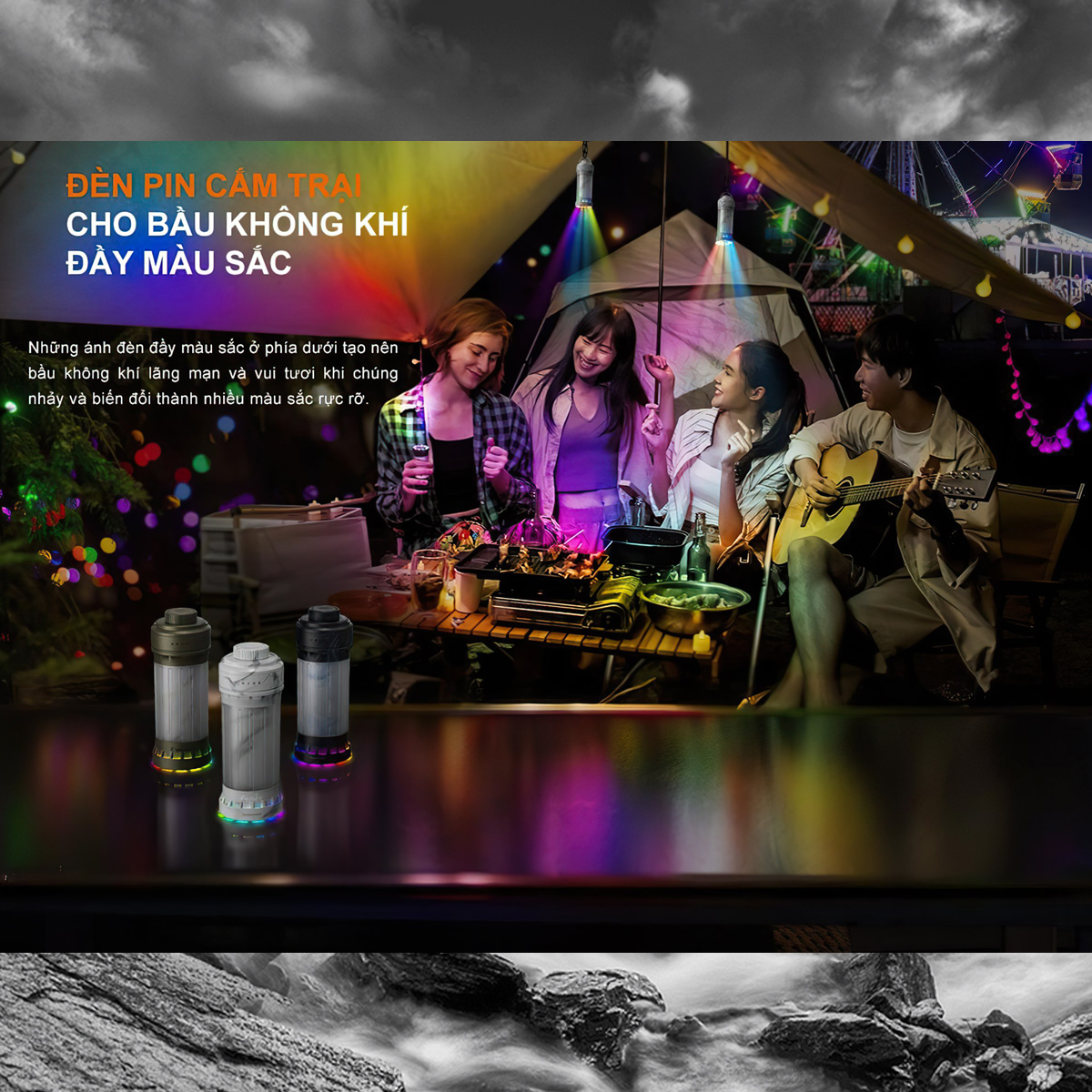 Fenix Đèn Pin Cắm Trại Ngoài Trời CL22R