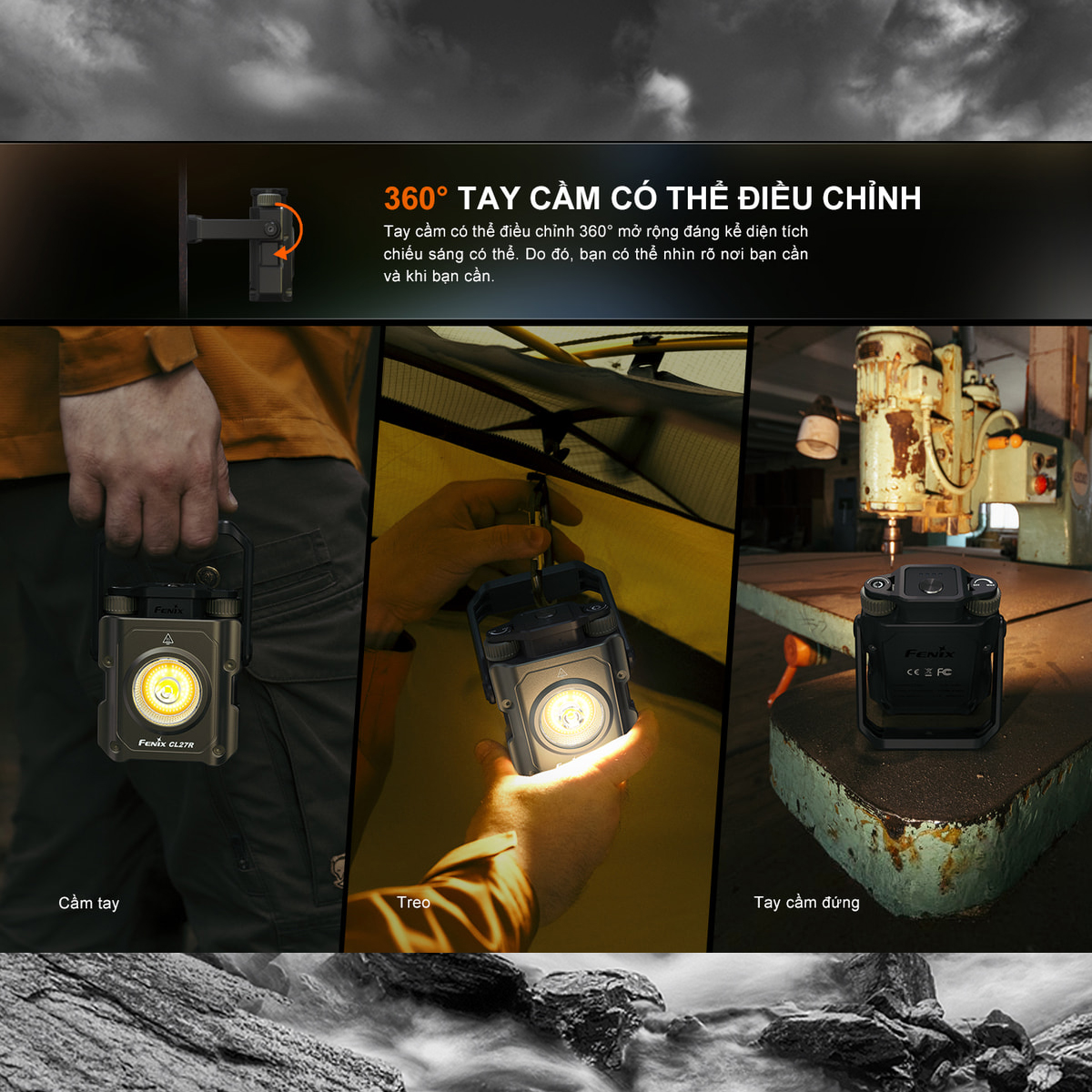 Fenix Đèn Pin Cắm Trại Ngoài Trời CL27R