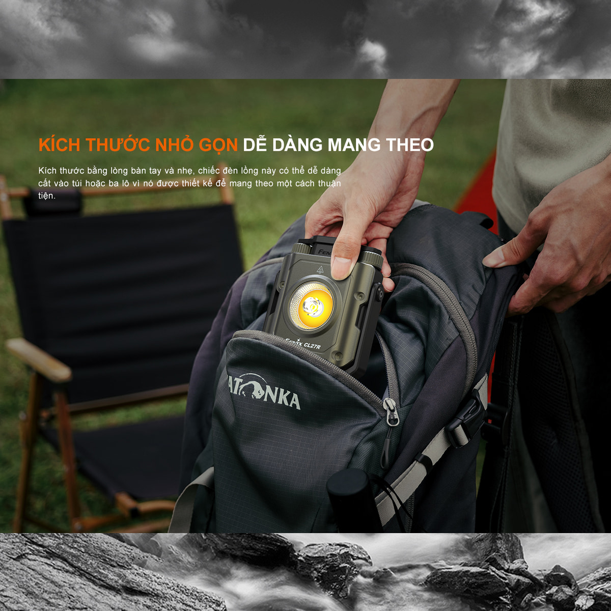 Fenix Đèn Pin Cắm Trại Ngoài Trời CL27R