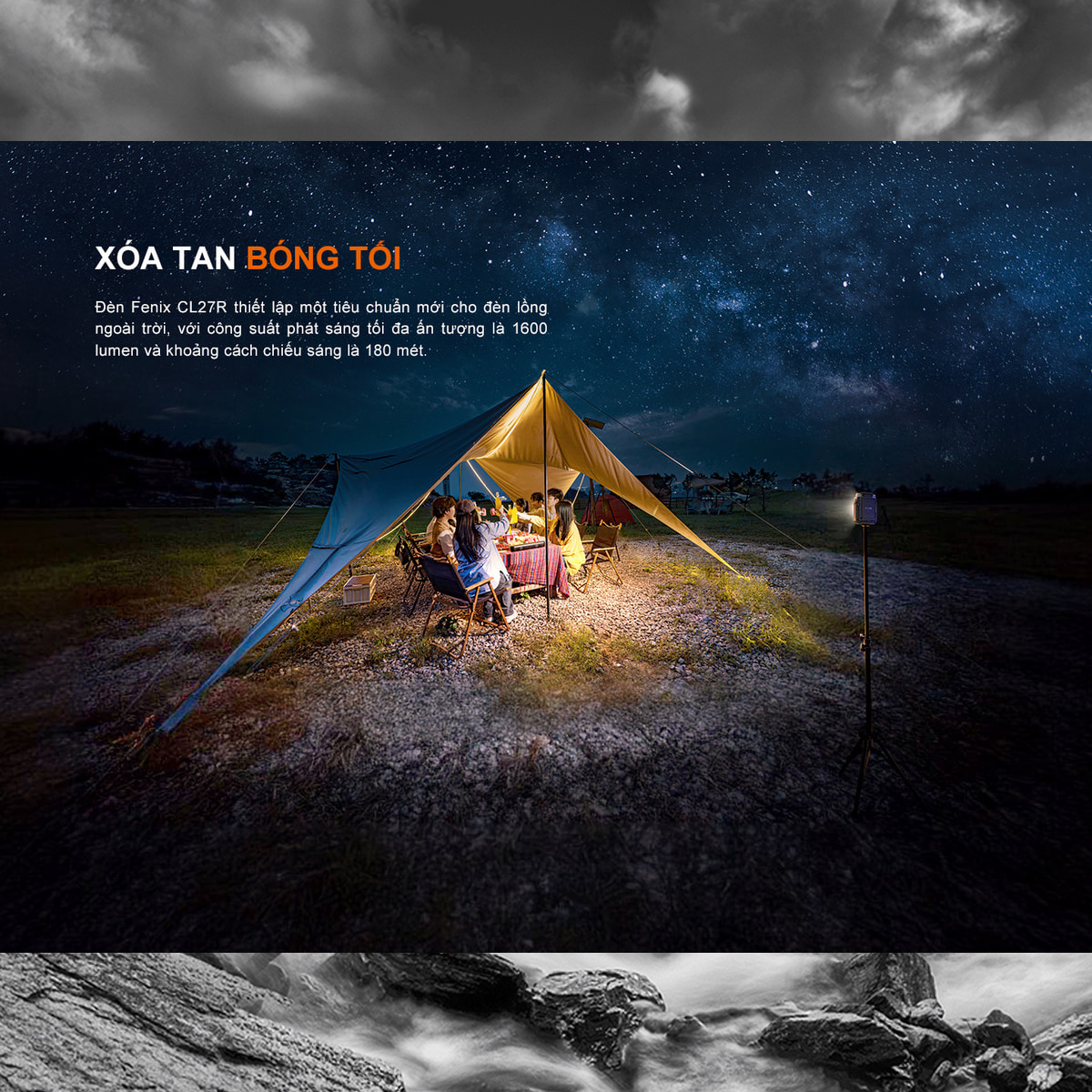 Fenix Đèn Pin Cắm Trại Ngoài Trời CL27R