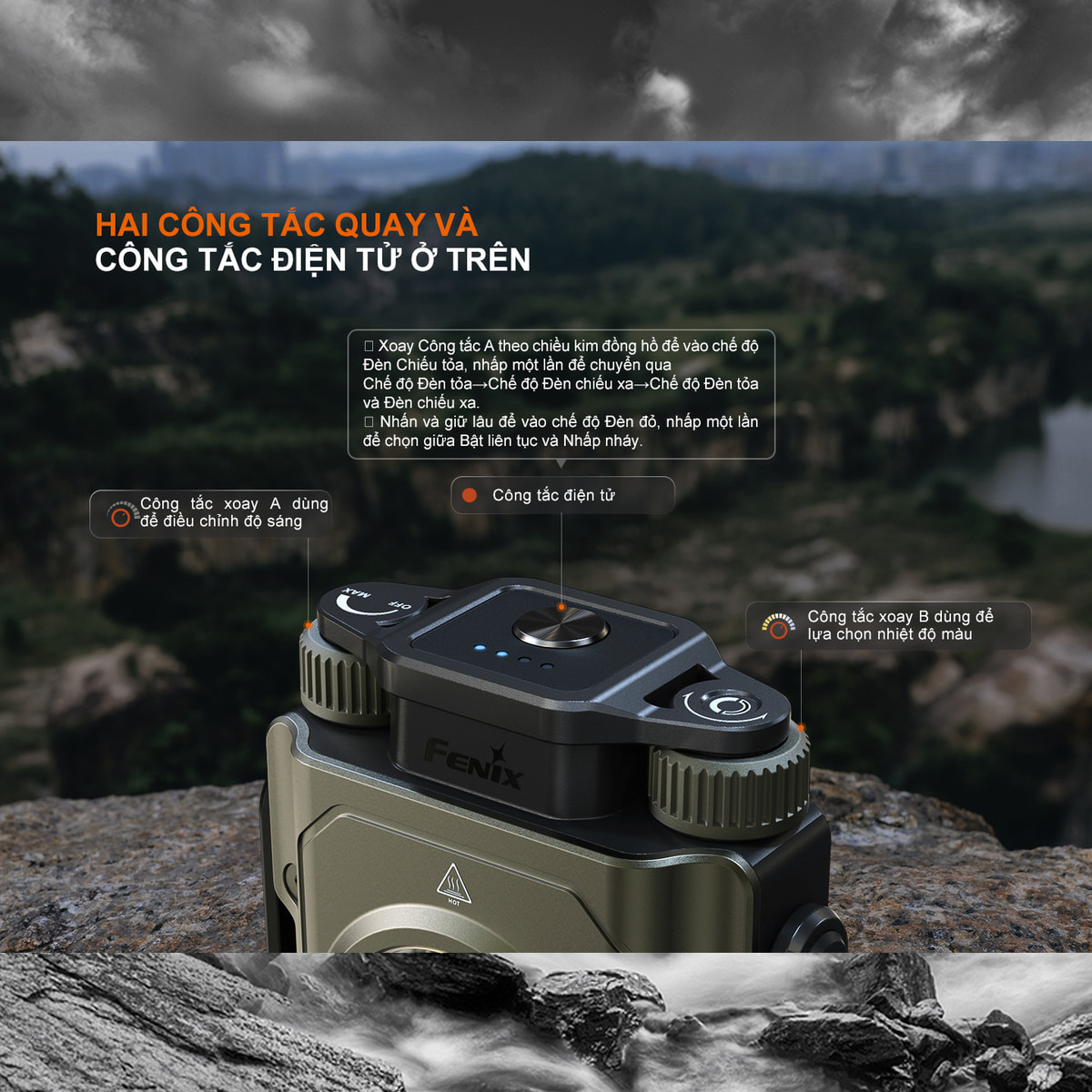 Fenix Đèn Pin Cắm Trại Ngoài Trời CL27R