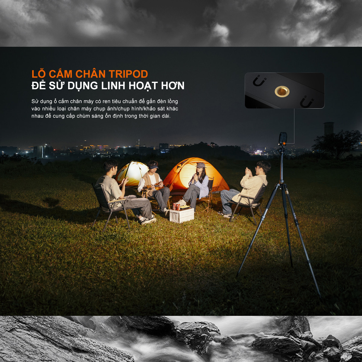 Fenix Đèn Pin Cắm Trại Ngoài Trời CL27R