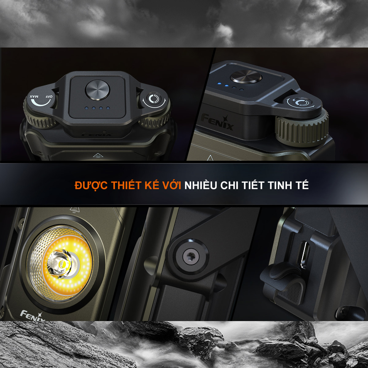 Fenix Đèn Pin Cắm Trại Ngoài Trời CL27R