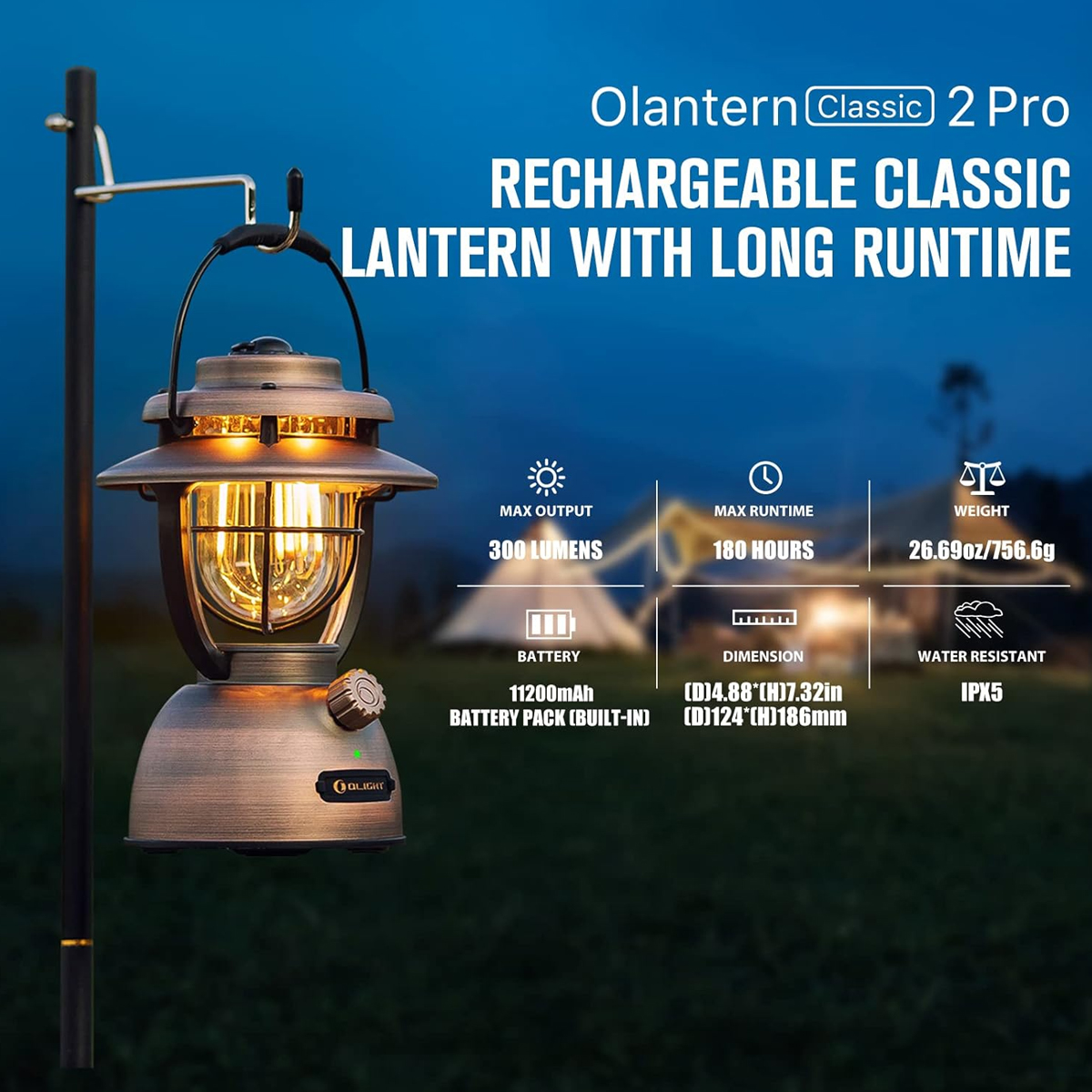 Đèn Pin Cắm Trại Olight Olantern Classic 2 Pro