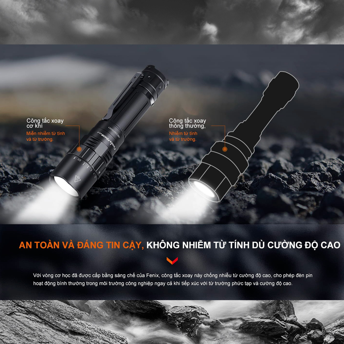 Fenix Pd40R V3.0 Đèn Pin Siêu Sáng Cắm Trại