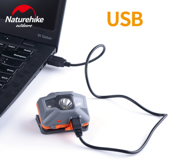 Naturehike Đèn pin đeo trán USB Outdoor LED Headlamp