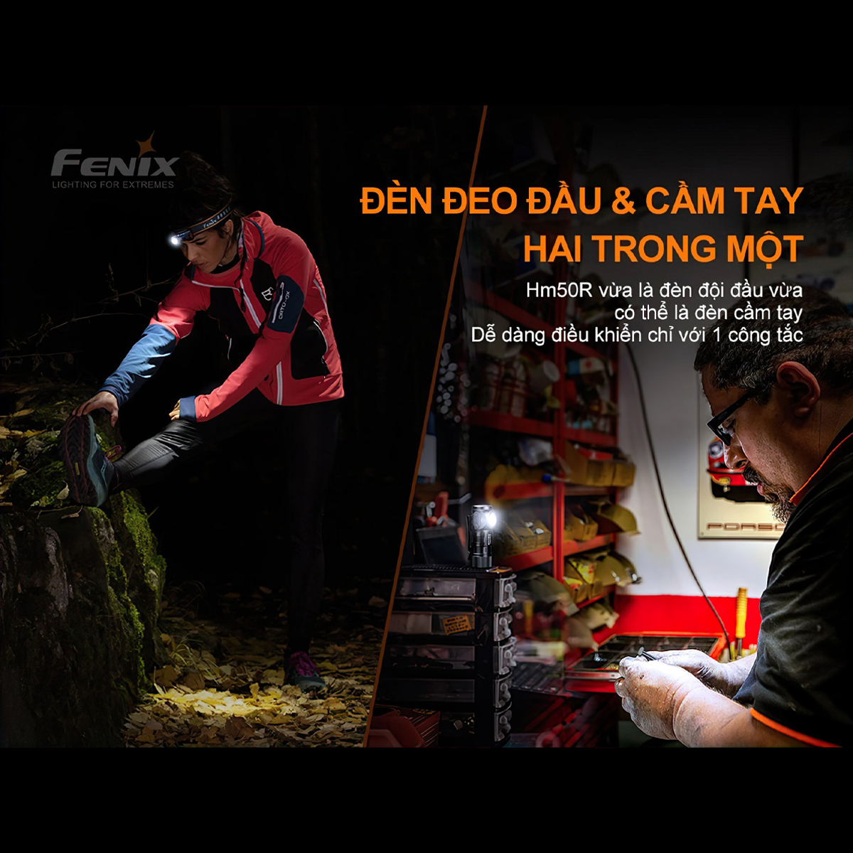 Fenix Hm50R V2.0 Đèn Pin Đội Đầu Cắm Trại Du Lịch Độ Sáng 700 Lumen Chiếu Xa 115M