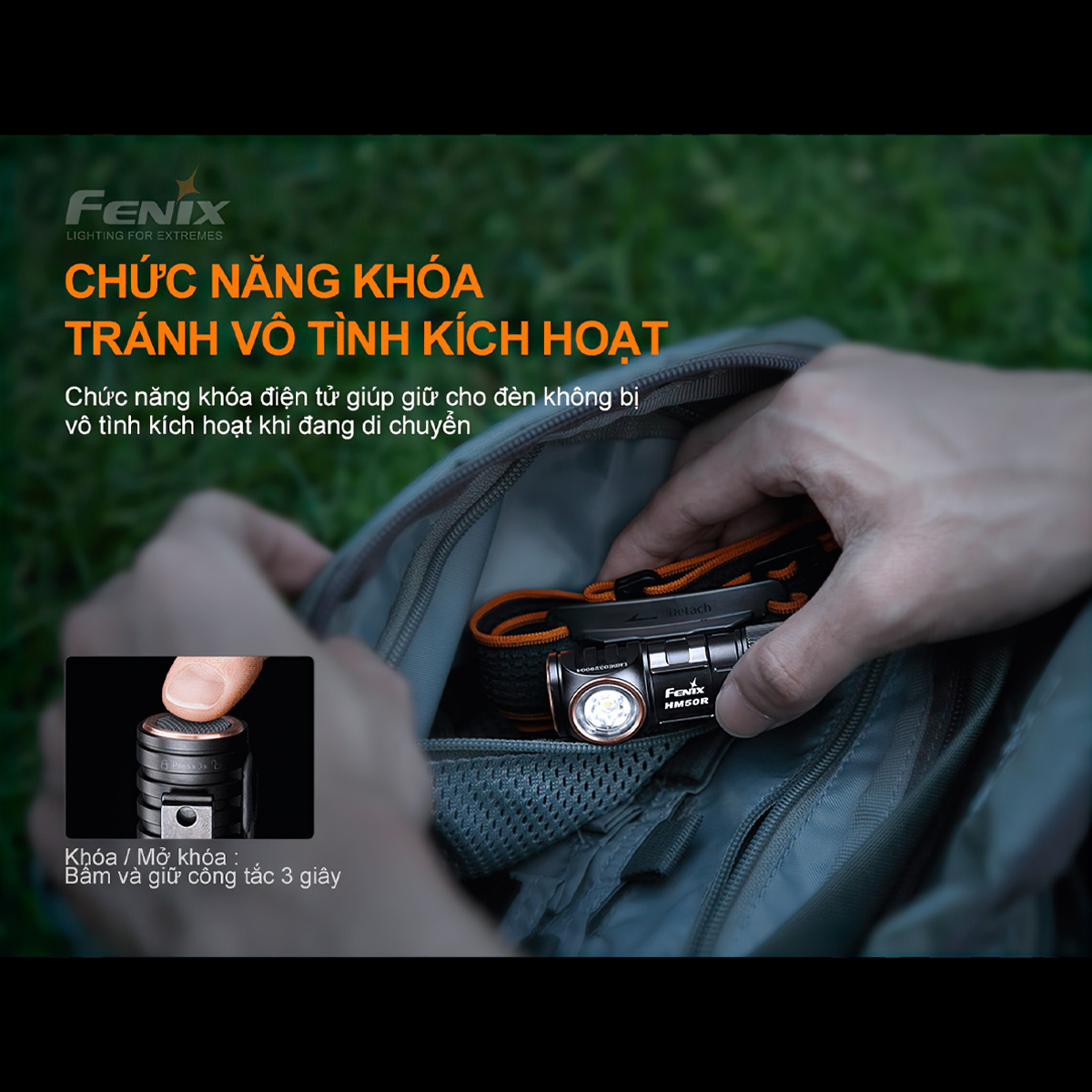 Fenix Hm50R V2.0 Đèn Pin Đội Đầu Cắm Trại Du Lịch Độ Sáng 700 Lumen Chiếu Xa 115M