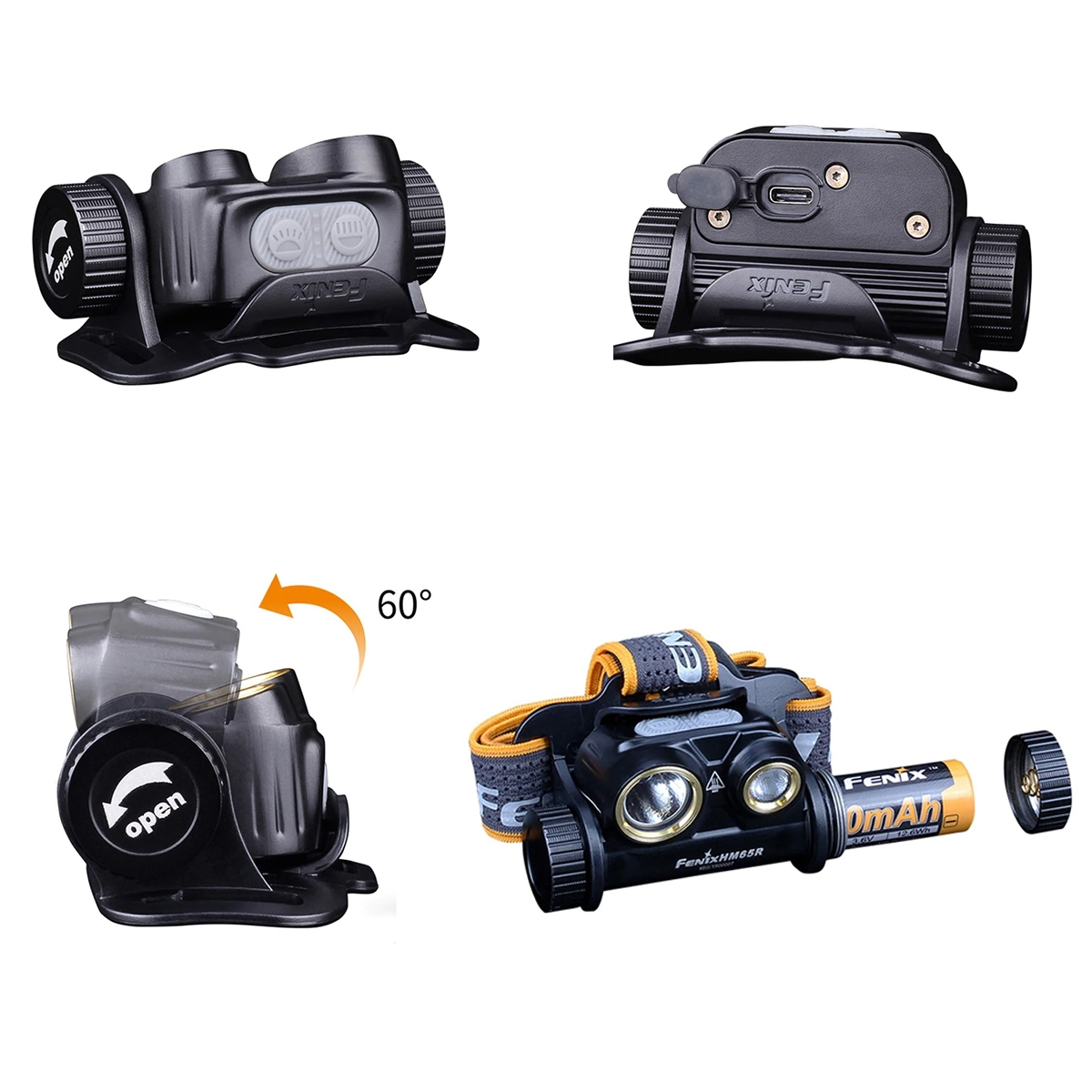 Fenix Hm65R Đèn Pin Đội Đầu Cắm Trại Độ Sáng 1400 Lumen Chiếu Xa 163M Sạc Usb C