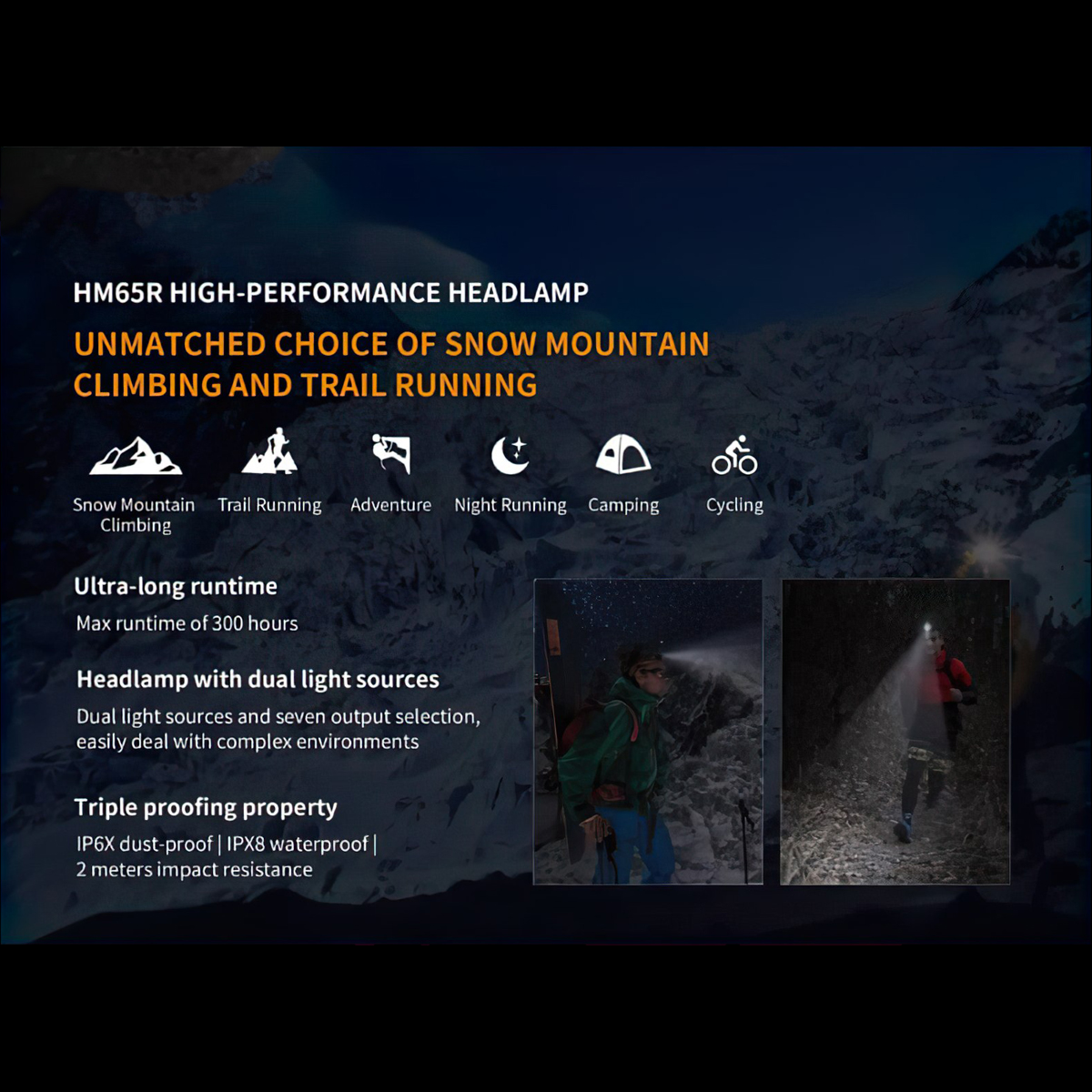 Fenix Hm65R Đèn Pin Đội Đầu Cắm Trại Độ Sáng 1400 Lumen Chiếu Xa 163M Sạc Usb C