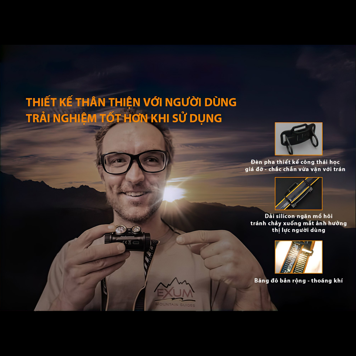 Fenix Hm65R Đèn Pin Đội Đầu Cắm Trại Độ Sáng 1400 Lumen Chiếu Xa 163M Sạc Usb C