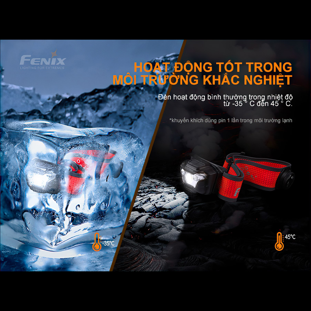 Fenix Hl18R-T Đèn Pin Đội Đầu Cắm Trại Du Lịch Siêu Nhẹ  Sáng 500 Lumen Chiếu Xa 82M Sạc Usb