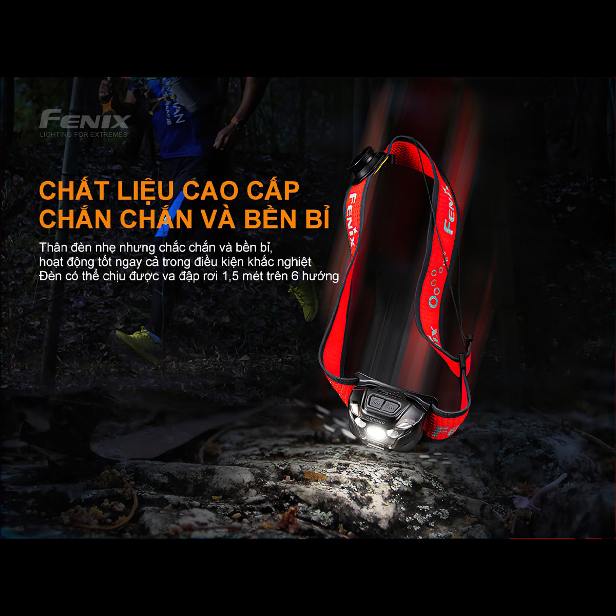 Fenix Hl18R-T Đèn Pin Đội Đầu Cắm Trại Du Lịch Siêu Nhẹ  Sáng 500 Lumen Chiếu Xa 82M Sạc Usb