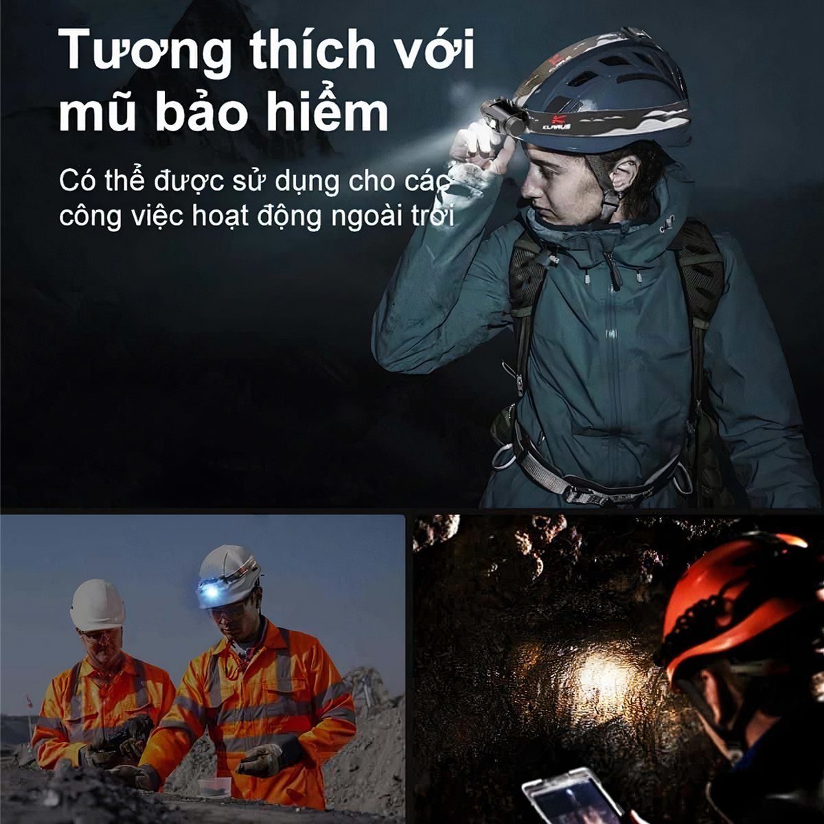 Đèn pin đội đầu KLARUS HL1 (kèm theo) sạc USB