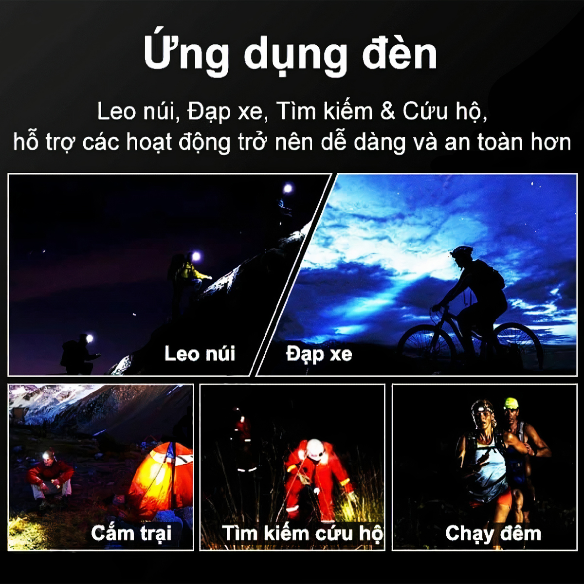 Đèn pin đội đầu KLARUS HL1 (kèm theo) sạc USB