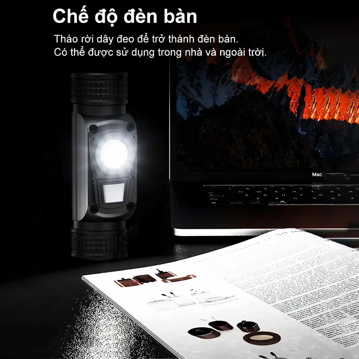 Đèn pin đội đầu KLARUS HL1 (kèm theo) sạc USB