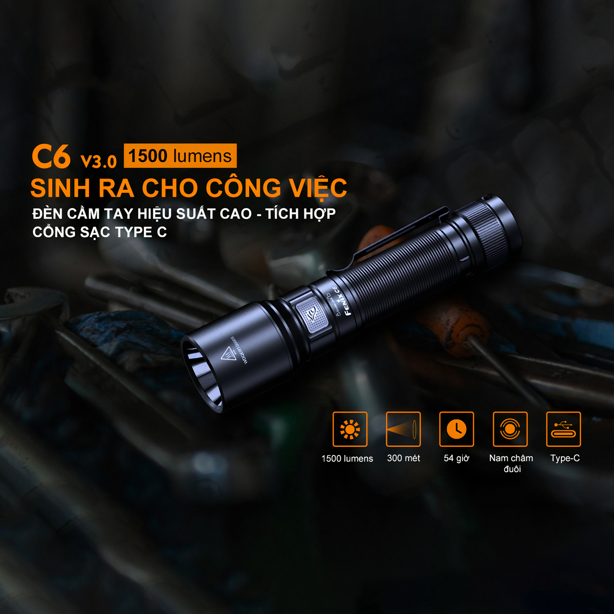 FENIX Đèn pin C6 V3.0