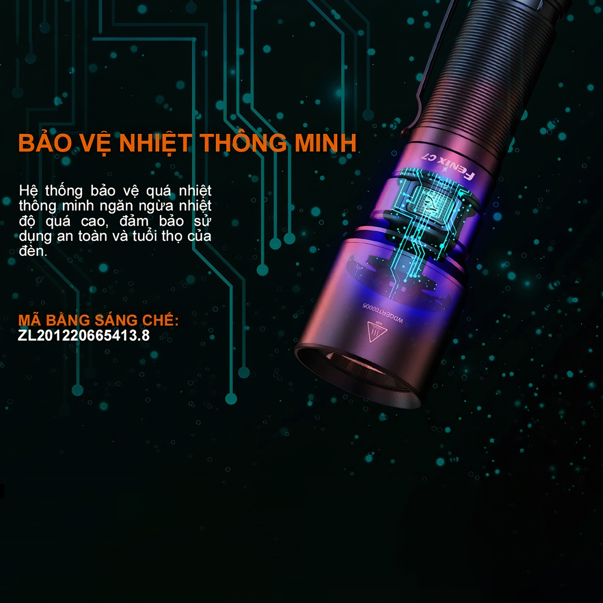 FENIX C7 Đèn pin sạc USB-C pin sạc 21700 kèm theo