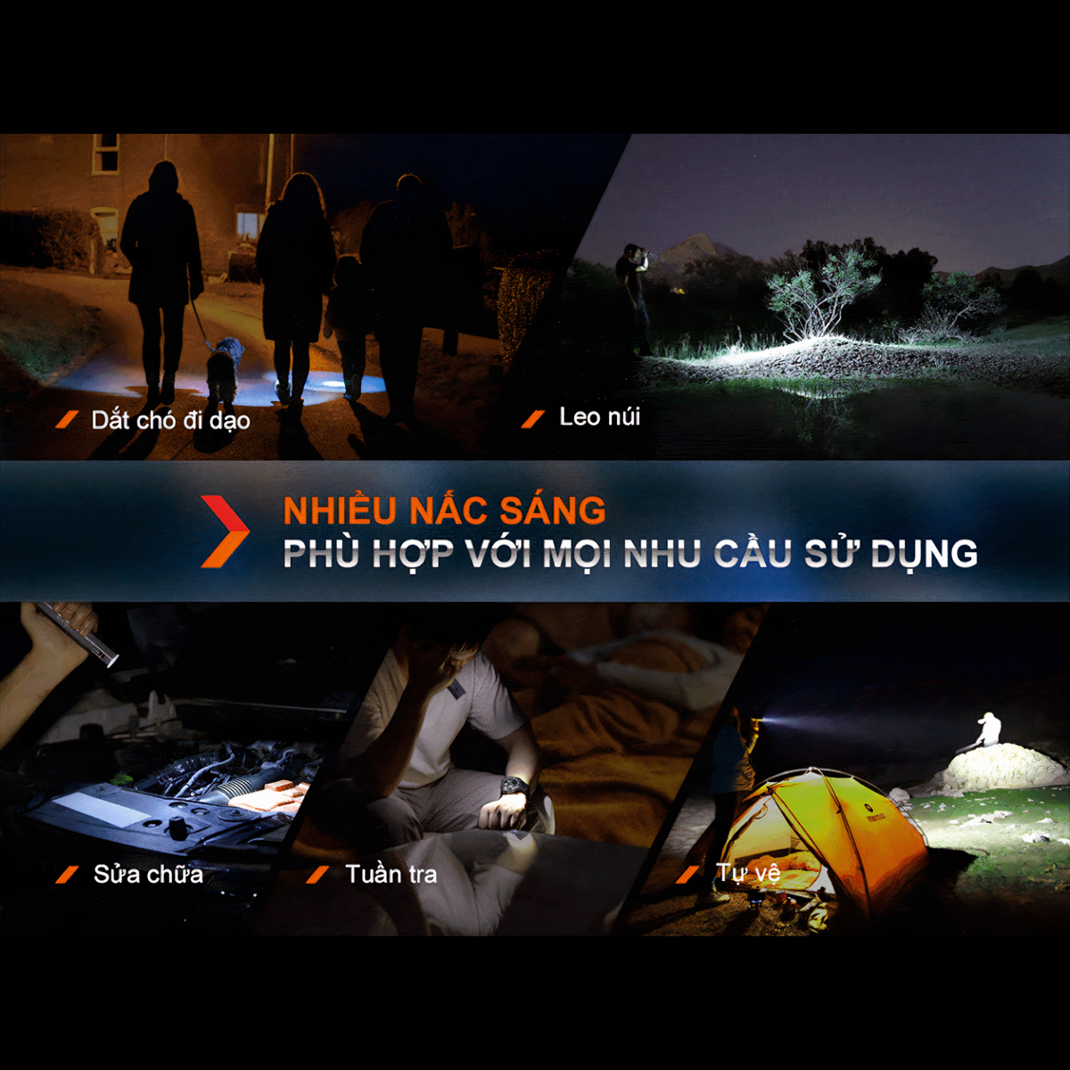 FENIX E-CP Đèn Pin Độ Sáng 1600 Lumen