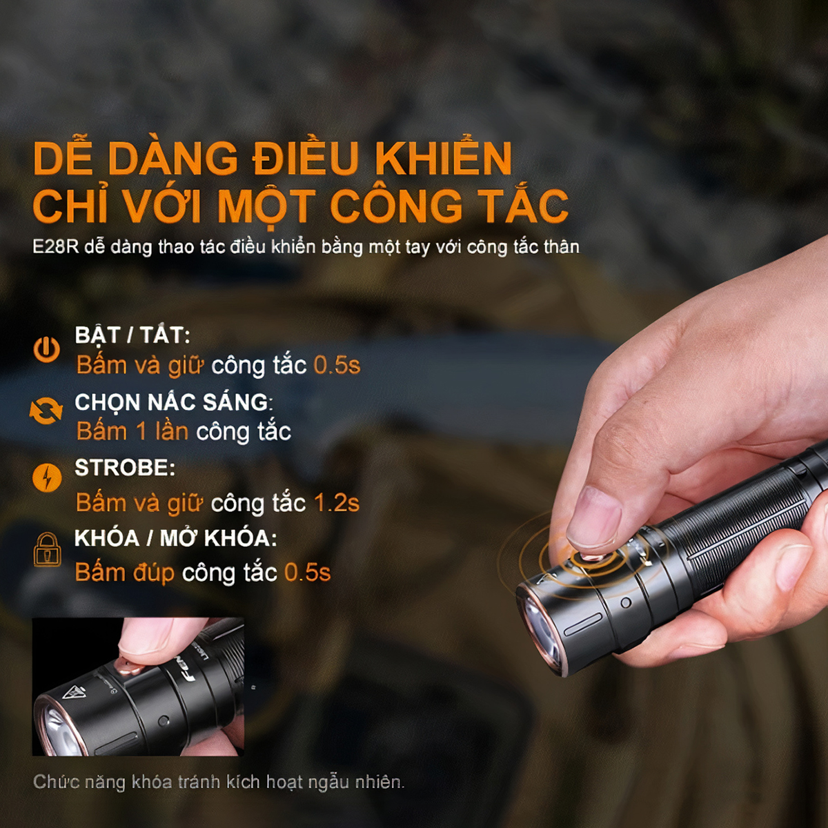 FENIX E28R Đèn Pin Độ Sáng 1500 Lumen