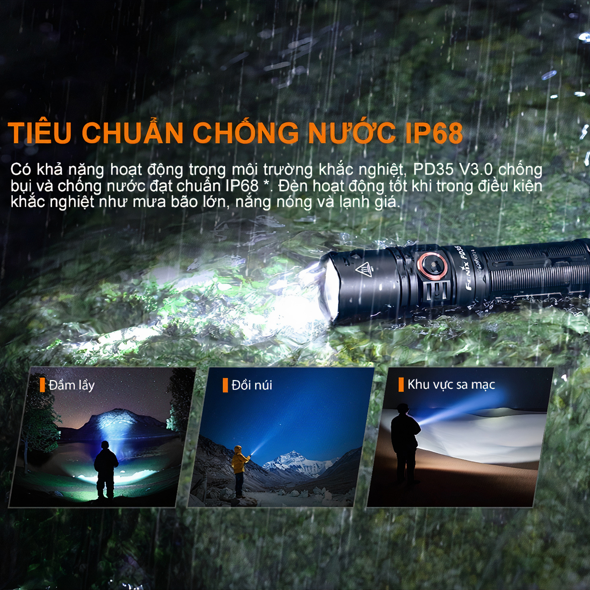 FENIX PD35 V3.0 Đèn Pin Độ Sáng 1700 Lumen