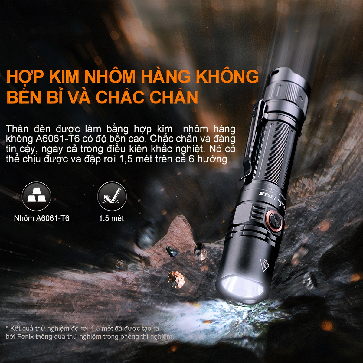 FENIX PD35 V3.0 Đèn Pin Độ Sáng 1700 Lumen