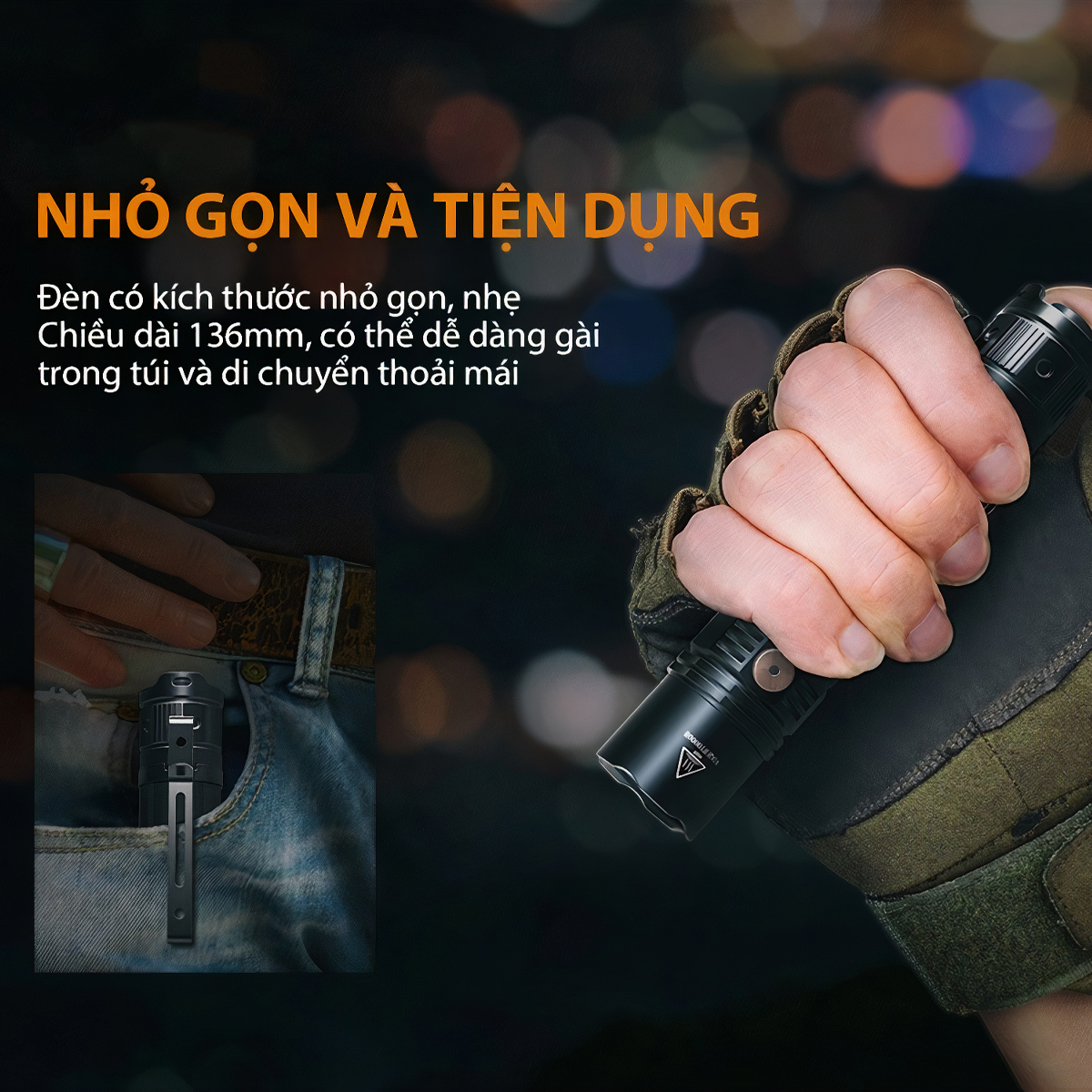 FENIX PD36R Đèn pin độ sáng 1600lm