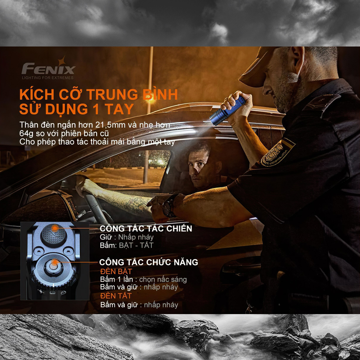 FENIX TK35UE V2.0  Đèn pin sáng 5000 lumen chiếu xa 400m