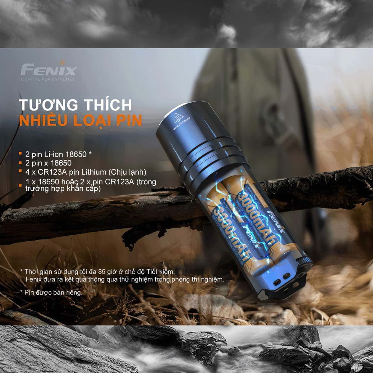 FENIX TK35UE V2.0  Đèn pin sáng 5000 lumen chiếu xa 400m