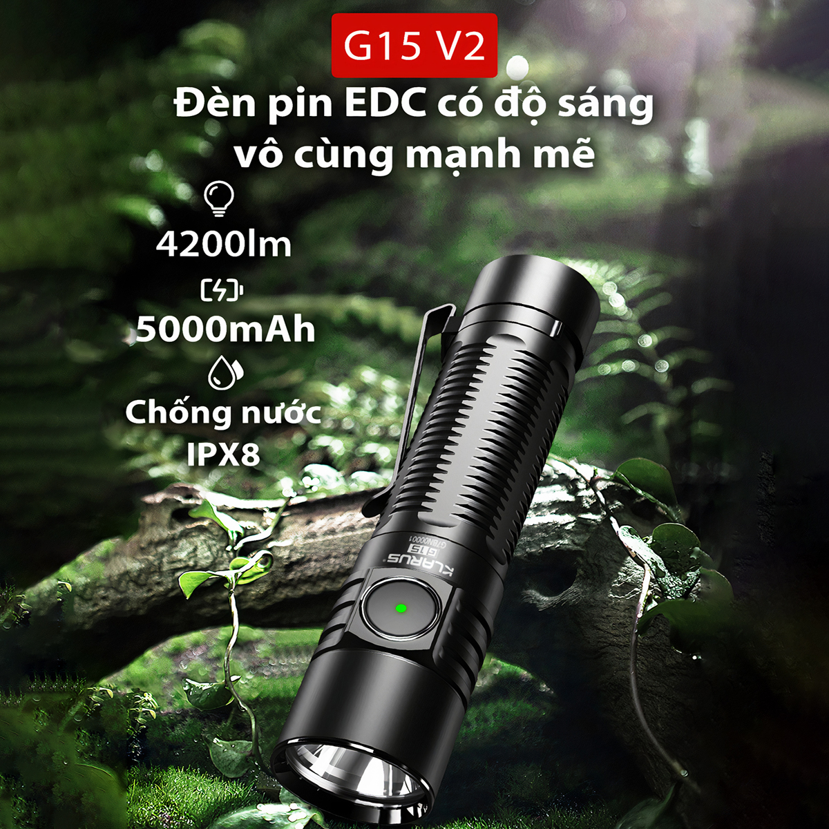 KLARUS G15 V2 Đèn Pin Độ Sáng 4200 Lumen