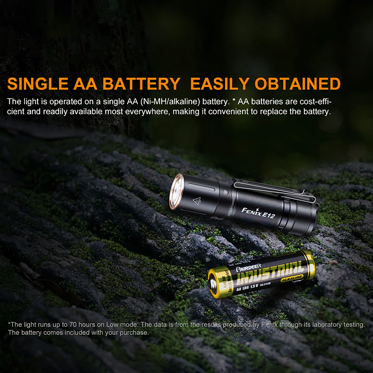 FENIX E12 V2.0 Đèn Pin Mini Cắm Trại Độ Sáng 160 lumens