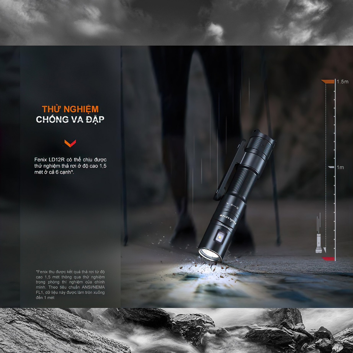Fenix LD12R Đèn Pin Cầm Tay Cắm Trại