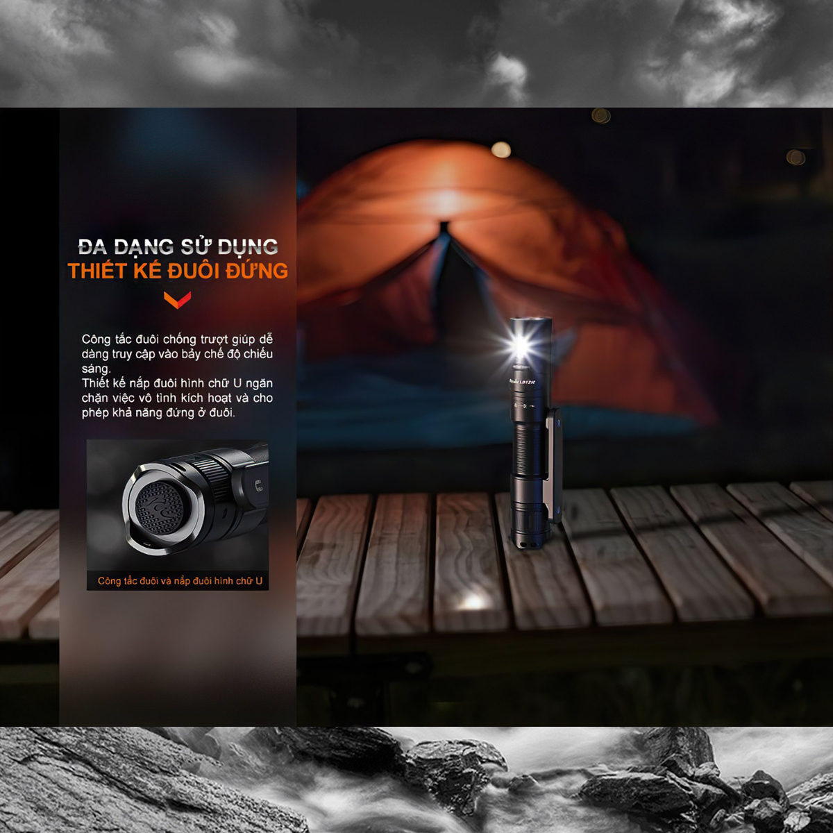 Fenix LD12R Đèn Pin Cầm Tay Cắm Trại