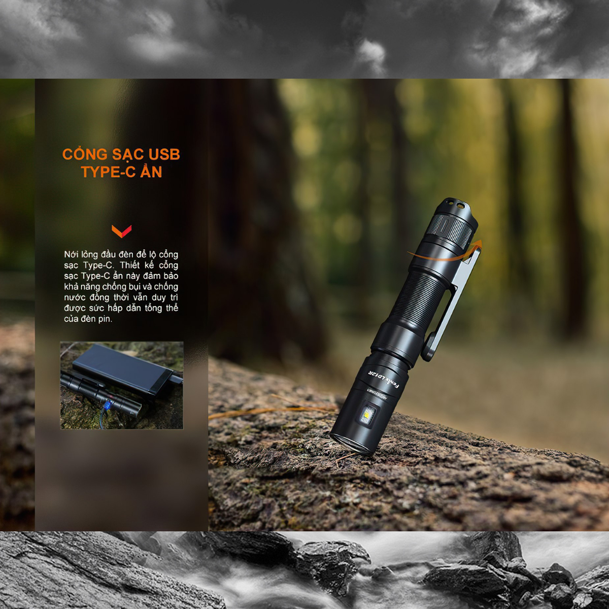 Fenix LD12R Đèn Pin Cầm Tay Cắm Trại