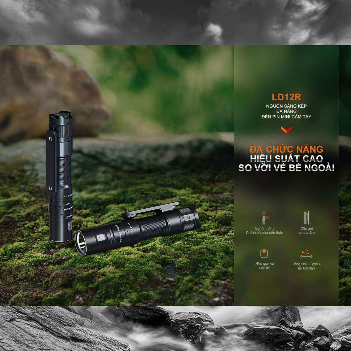 Fenix LD12R Đèn Pin Cầm Tay Cắm Trại