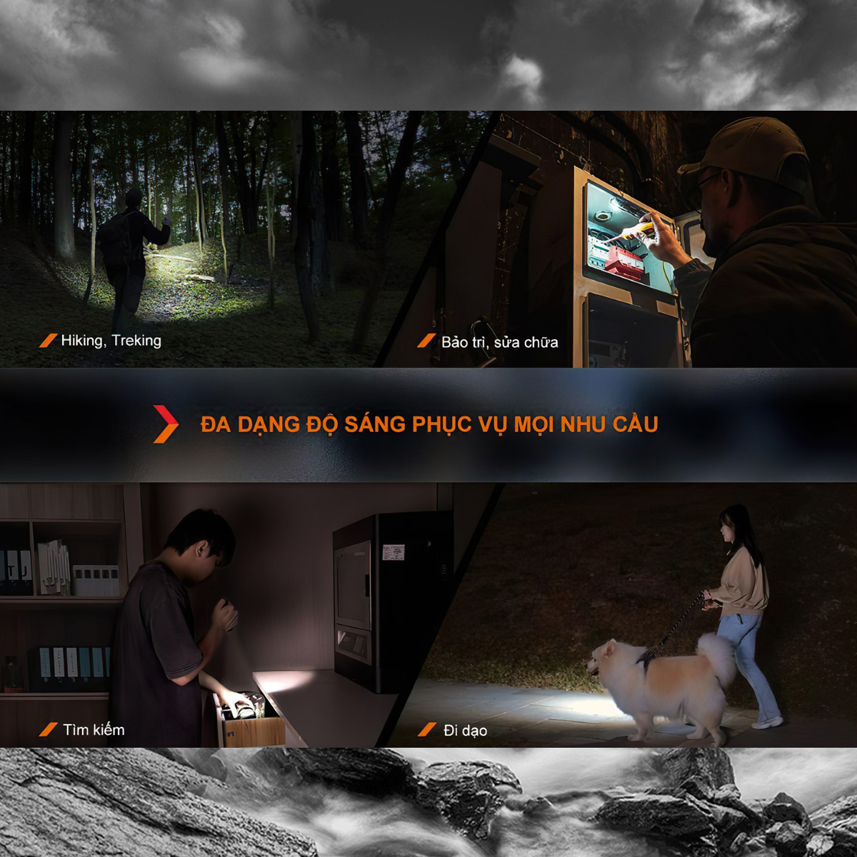 Fenix LD12R Đèn Pin Cầm Tay Cắm Trại