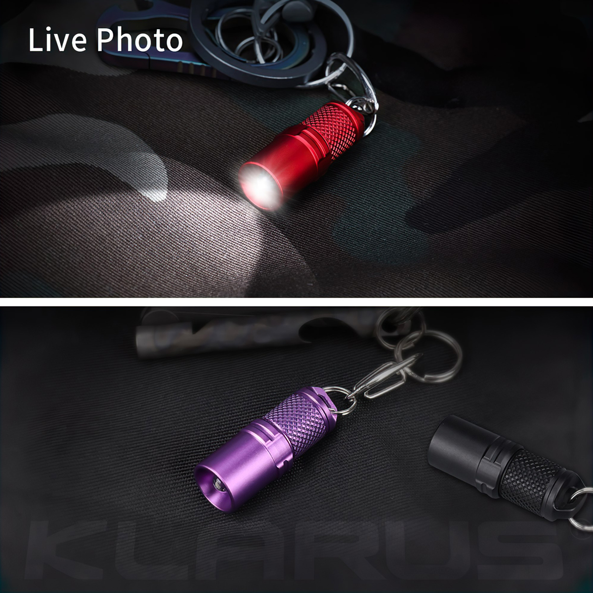 Đèn Pin Móc Khóa Cắm Trại Du Lịch KLARUS Mi1 Led Nichia Sáng 20Lm 4 Pin Lr41 Công Tắc Xoay Với 2 Nấc Sáng, 5 Phiên Bản Màu