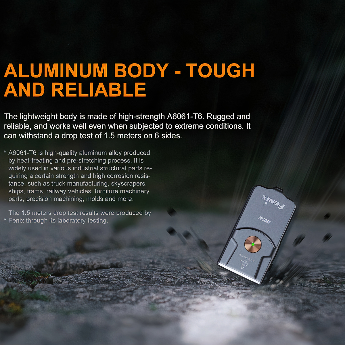 FENIX E03R Đèn Pin Móc Khóa Độ Sáng 260lm