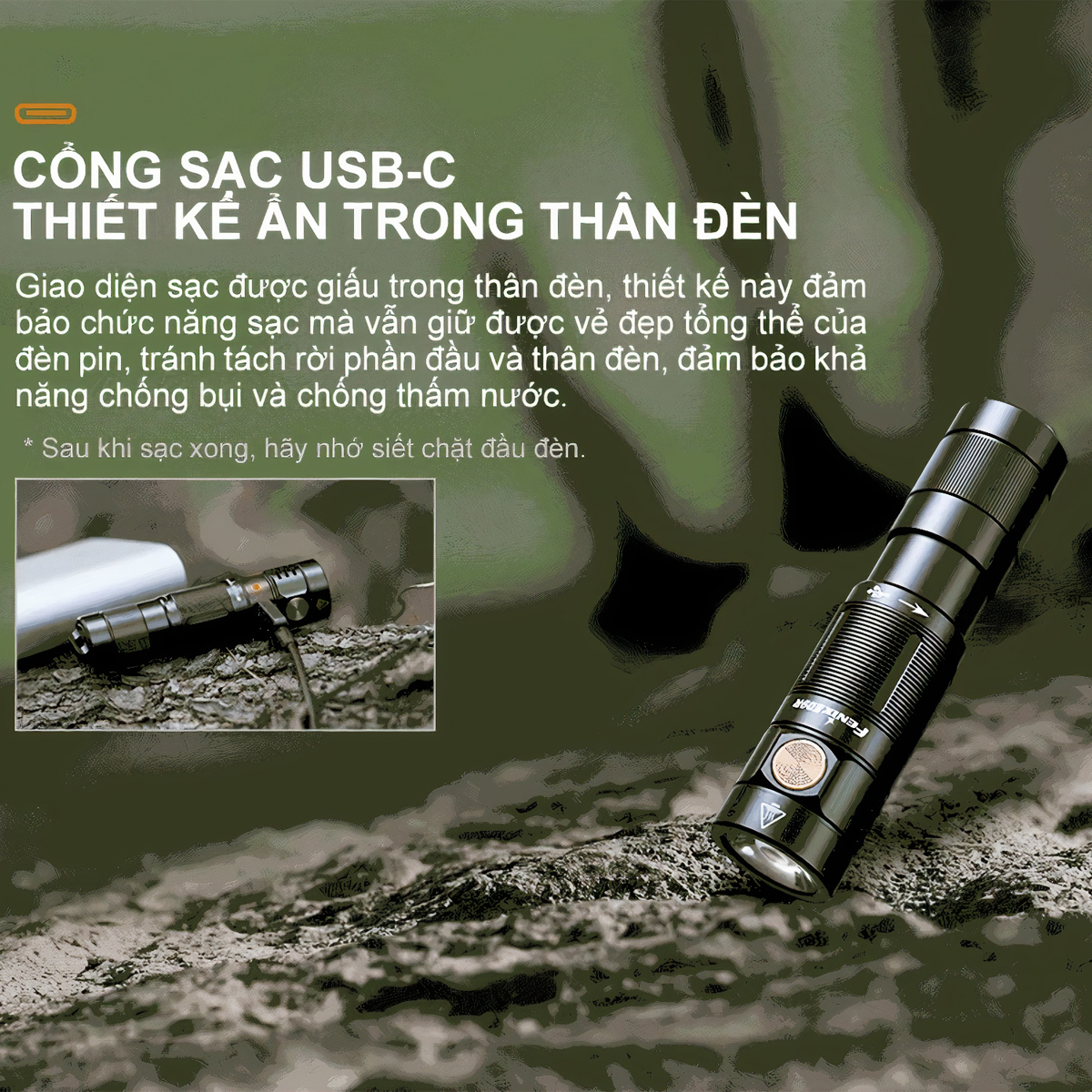 FENIX E09R Đèn Pin Móc Khóa Độ Sáng 600lm