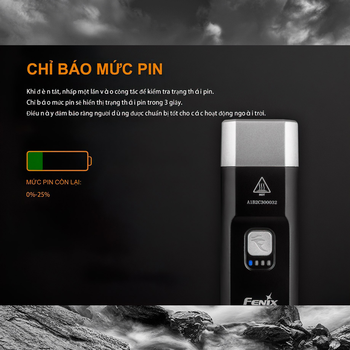 Fenix BC25R Đèn Pin Xe Đạp Cắm Trại