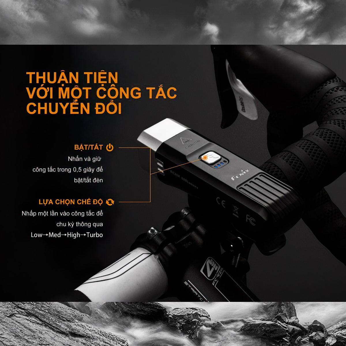 Fenix BC25R Đèn Pin Xe Đạp Cắm Trại