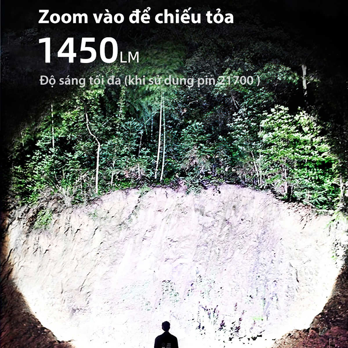 Đèn Pin Zoom Cắm Trại Du Lịch KLARUS A2 PRO Độ Sáng 1450 Lumen Chiếu Xa 420M Sạc Usb-C Pin 21700 4000Mah Kèm Theo