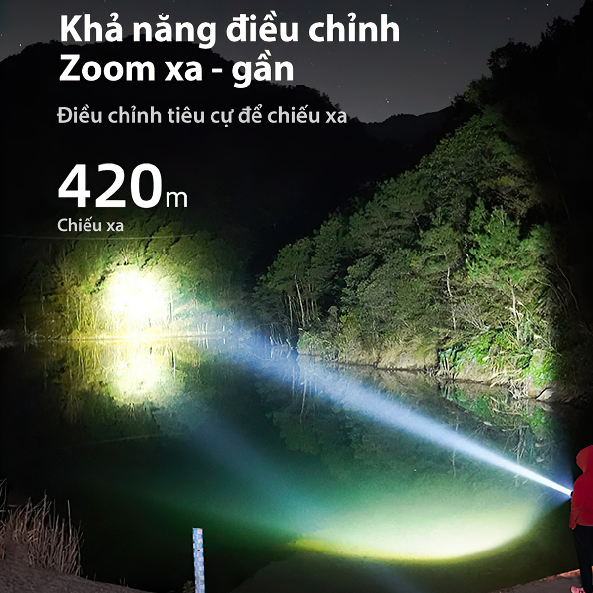 Đèn Pin Zoom Cắm Trại Du Lịch KLARUS A2 PRO Độ Sáng 1450 Lumen Chiếu Xa 420M Sạc Usb-C Pin 21700 4000Mah Kèm Theo