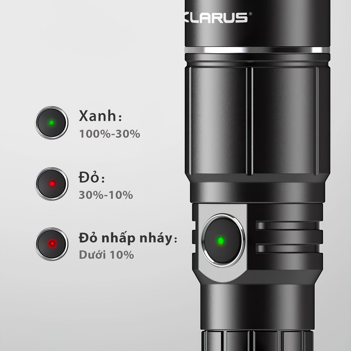 Đèn Pin Zoom Cắm Trại Du Lịch KLARUS A2 PRO Độ Sáng 1450 Lumen Chiếu Xa 420M Sạc Usb-C Pin 21700 4000Mah Kèm Theo