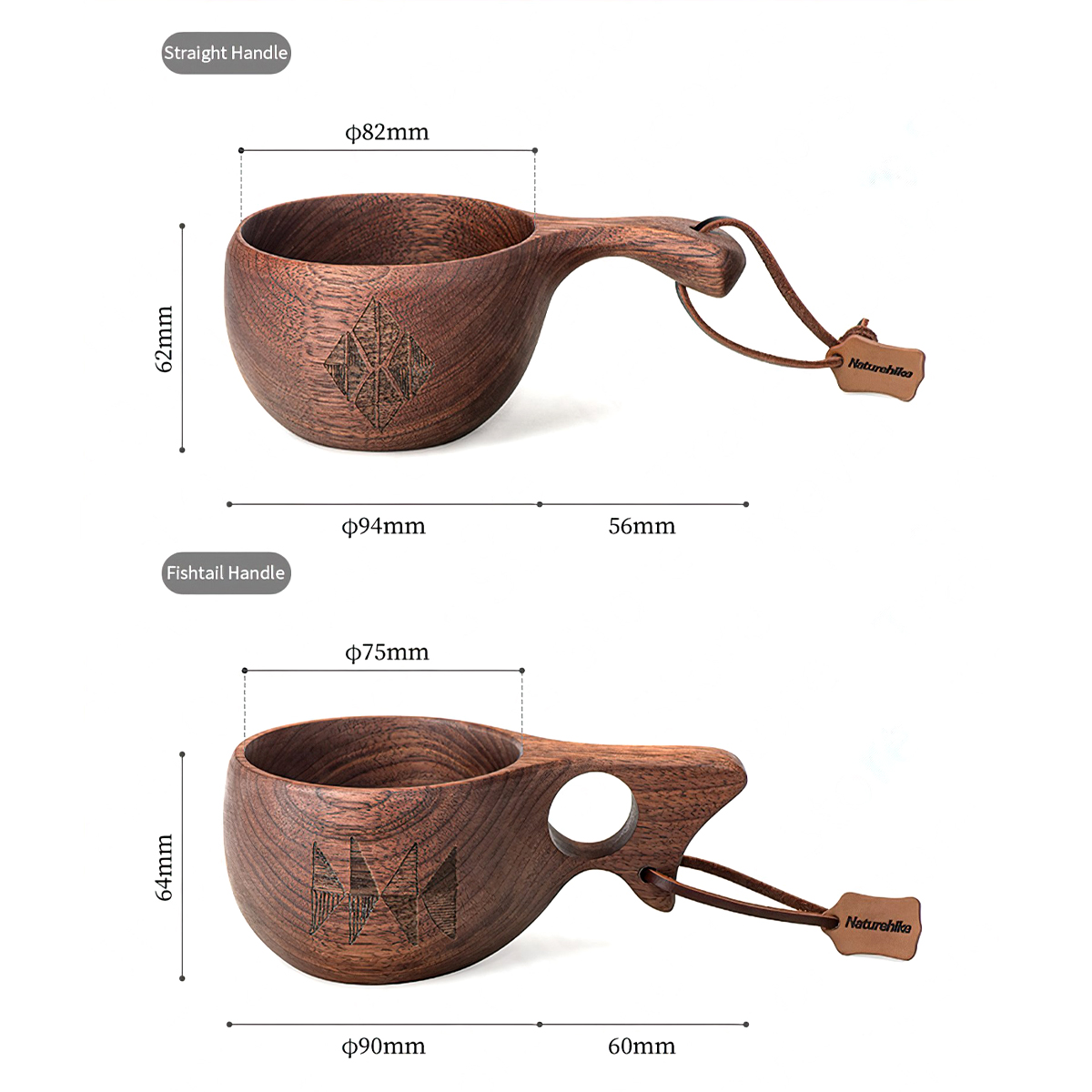 Cốc Gỗ Óc Chó Cắm Trại Dã ngoại Naturehike