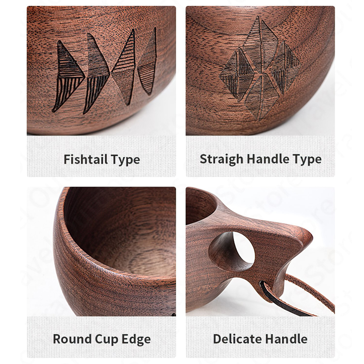 Cốc Gỗ Óc Chó Cắm Trại Dã ngoại Naturehike