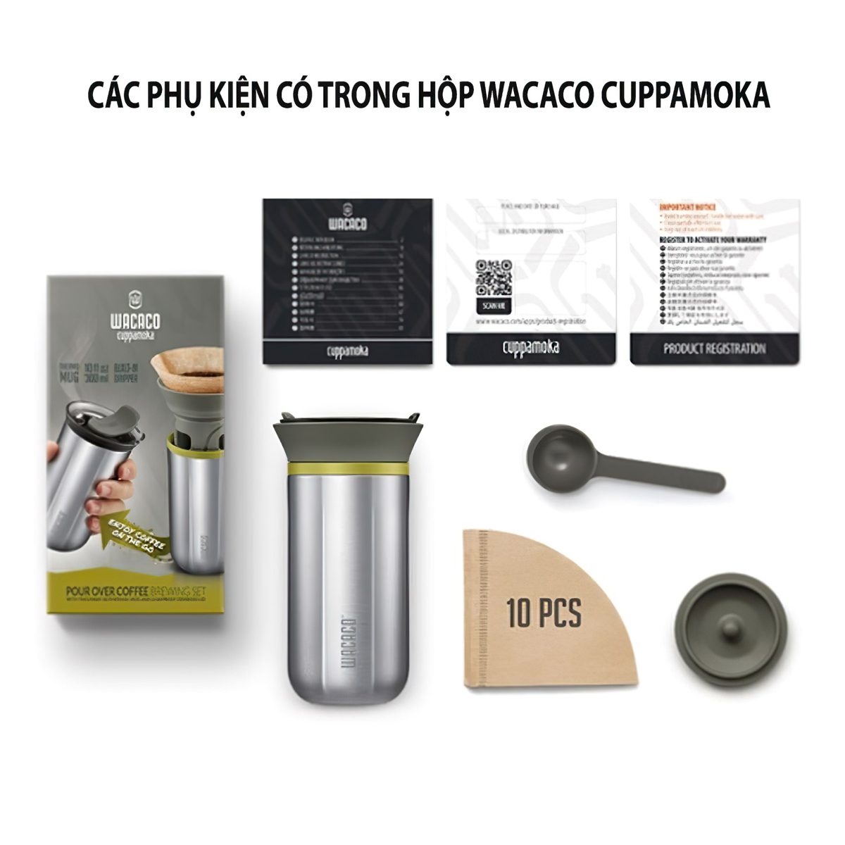 Dụng Cụ Pha Cà Phê Cắm Trại Du Lịch Wacaco Cuppamoka