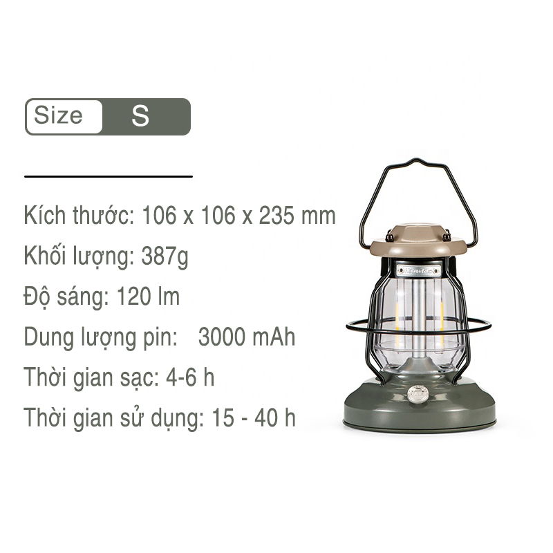 Naturehike NH21ZM010 Đèn Led Măng Xông Cắm Trại Portable Hand Lamp